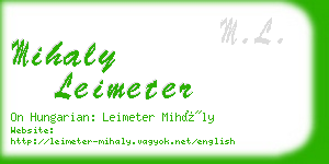 mihaly leimeter business card